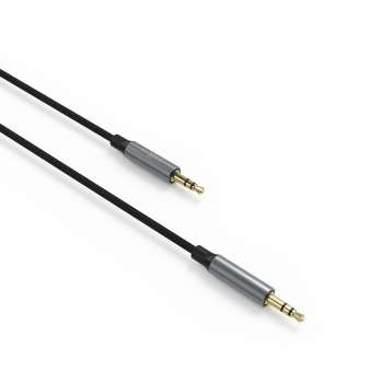 Audio kabel FIXED Link – 3,5 mm jack na 3,5 mm jack, 1,5 m, Space Gray