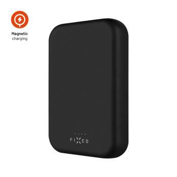 Bezdrátová powerbanka FIXED MagZen (2nd gen.) – 10 000 mAh, MagSafe, černá