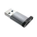 Hliníková redukce FIXED Link – USB-C na USB-A, šedá
