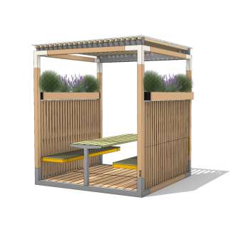 Pergola Leva Talker Set - s květináči