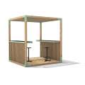 Pergola Leva Meeter Set - se zvýšenými stolky