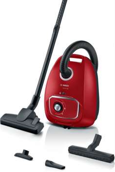 Podlahový vysavač Bosch BGB41RD3H – sáčkový, příkon 600 W, objem 4 l, Deep Red