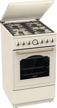 Kombinovaný sporák Gorenje GKS5C71CLI – 70 l, šířka 50 cm, slonovinová kost