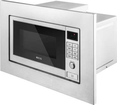 Mikrovlnná trouba ECG MTD 2081 VGSS – objem 20 l, výkon 800 W, gril 1000 W, nerezová