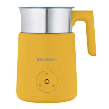 Indukční napěňovač mléka Severin SM 3597 – 500 W, pěnění 220 ml, ohřev 400 ml, žlutý