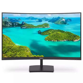 Počítačový monitor Philips 241E1SCA – 23,6", VA, FHD 1920 x 1080, 75 Hz, zakřivený, repro, černý