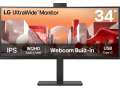Počítačový monitor LG 34BA85QE-B – 34", IPS, UWQHD 3440 x 1440, 60 Hz, zakřivený, repro, černý