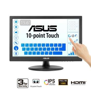 Počítačový monitor ASUS VT169HE – 15,6", IPS, FHD 1920 × 1080, 60 Hz, dotykový, modrý