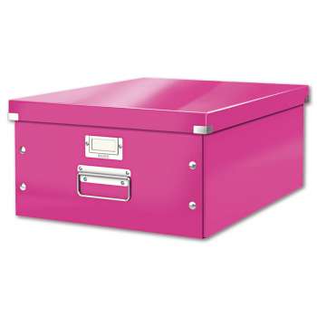 Krabice Click & Store Leitz WOW - A3, růžová