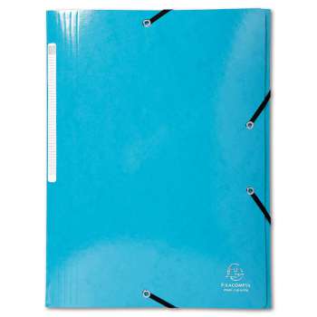 Desky s chlopněmi a gumičkou Iderama - A4, světle modré, 1 ks