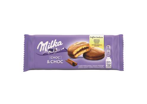 Pečivo Milka Choc&Choc - s náplní, celomáčené, 150 g