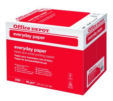 Kancelářský papír Office Depot Everyday A4 - 80 g/m2, box 2500 listů