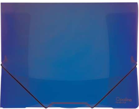 Desky s chlopněmi a gumičkou Opaline - A4, plastové, modré, 1 ks