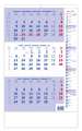 Tříměsíční kalendář 2025 - poznámkový, modrý