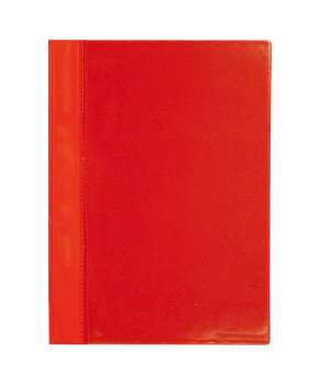 Plastové rychlovazače s kapsou na titulní straně - A4, červené, 5 ks