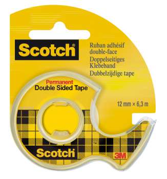 Oboustranná lepicí páska Scotch - se zásobníkem, 12 mm x 6,3 m, 1 ks
