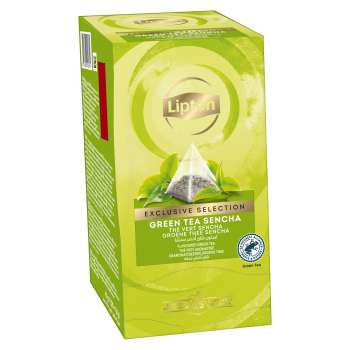 Zelený čaj Lipton Exclusive - Sencha, pyramidové sáčky, 25x 1,8 g