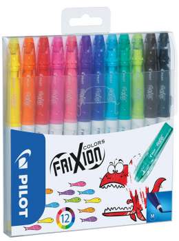 Gumovací fixy Pilot FriXion Colors -  sada 12 barev