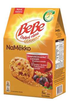BEBE Dobré ráno naměkko - brusinka s ovocem, 250 g