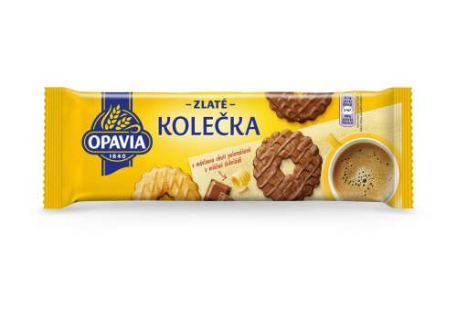 Sušenky Opavia Zlaté - Kolečka, kokosové, polomáčené, 146 g