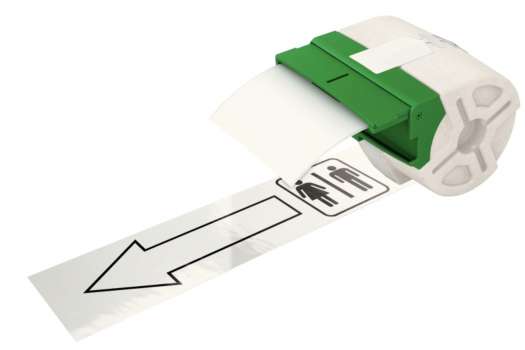 Samolepicí plastová páska Leitz Icon - bílá, šířka 88 mm, návin 10 m, černé písmo