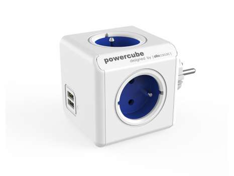 Rozbočka PowerCube Original s USB - modrá