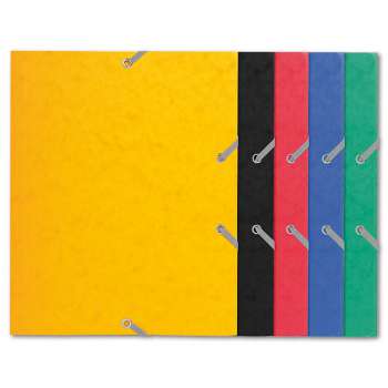 Prešpánové desky s chlopněmi a gumičkou Exacompta - A5, mix barev, 1 ks