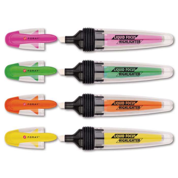Zvýrazňovač Foray Liquid Focus sada 4 barev OFFICEO.cz