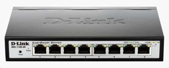 D-Link DGS-1100-08 konfigurovatelný switch 8 portů