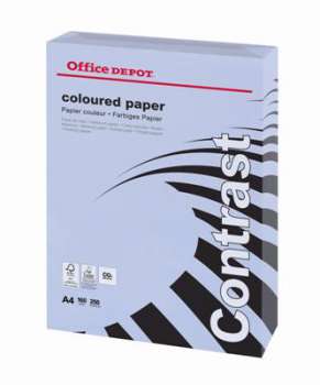 Barevný papír Office Depot Contrast  A4 - šeříkově fialový, 160 g/m2, 250 listů