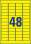 Snímatelné etikety Avery Zweckform - žluté, 45,7 x 21,2 mm, 960 ks