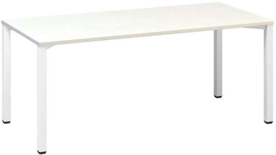 Psací stůl Alfa 200 - 180 x 80 cm, bílý/bílý