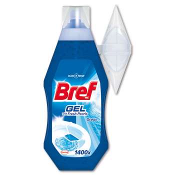 WC gel + dávkovač Bref, moře, 360 ml