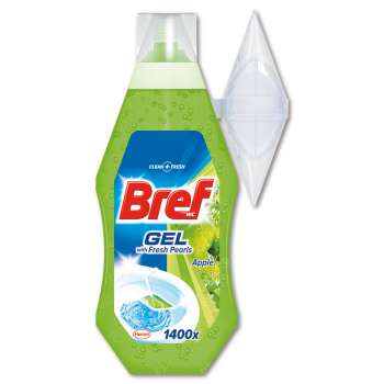 WC gel + dávkovač Bref, borovice, 360 ml