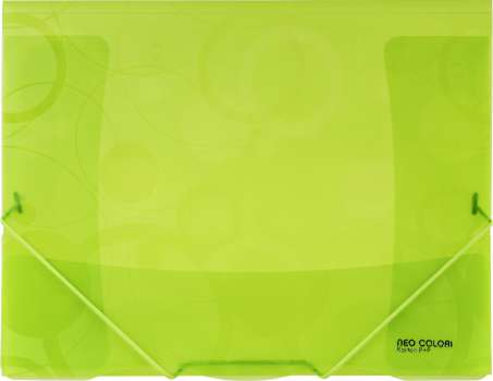 Desky s chlopněmi a gumičkou Neo Colori - A4, plastové, zelené, 1 ks