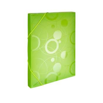 Box na spisy s gumičkou NEO COLORI - A4, zelený, 3 cm