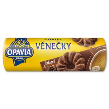 Sušenky Opavia Zlaté - Věnečky, kakaové, 150 g