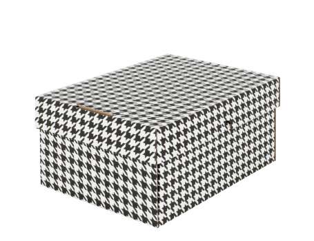 Úložné krabice EMBA - černobílé, nosnost 10 kg, 2 ks