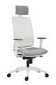 Kancelářská židle Omnia White, SY - synchro, světle šedá