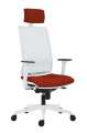 Kancelářská židle Omnia White, SY - synchro, červená