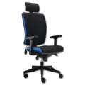 Kancelářská židle Lara VIP, E-SY - synchro, černá/modrá