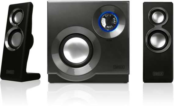 Reproduktory Sweex 2.1, 3.5mm jack, 60W, černá