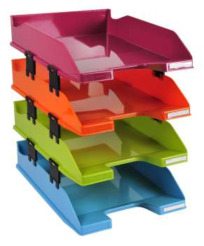 Rozšířitelné zásuvky Exacompta - 4 ks, mix barev