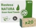 Skládané papírové ručníky Kimcare - 1vrstvé, zelené, 20x230 ks