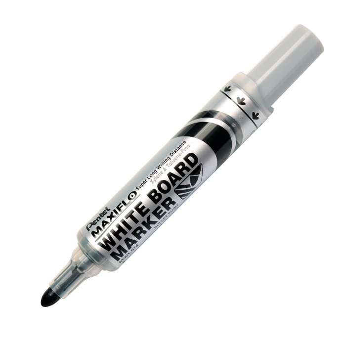 Popisovač na bílé tabule Pentel Maxiflo - kulatý hrot, černý