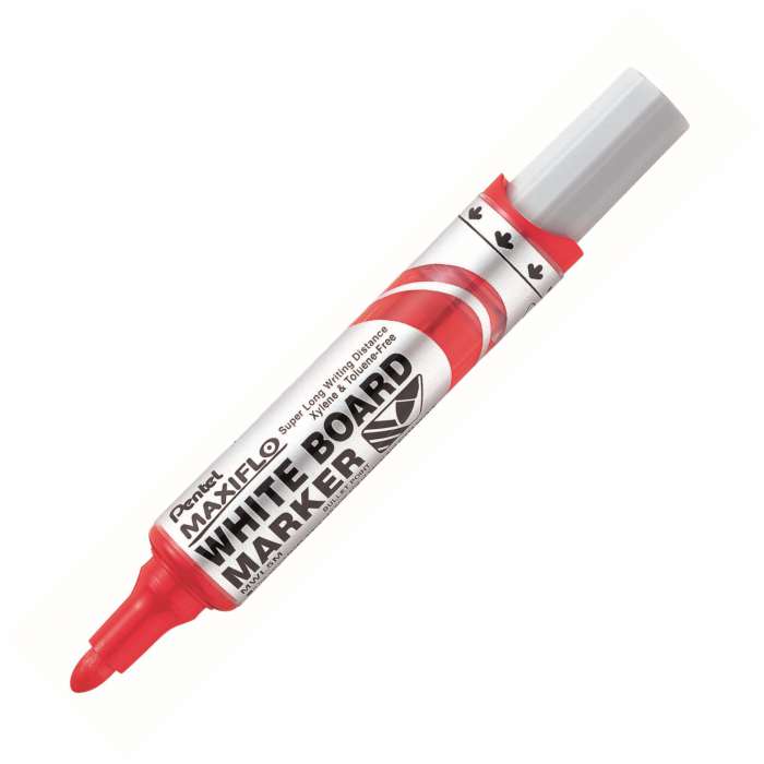 Popisovač na bílé tabule Pentel Maxiflo - kulatý hrot, červený