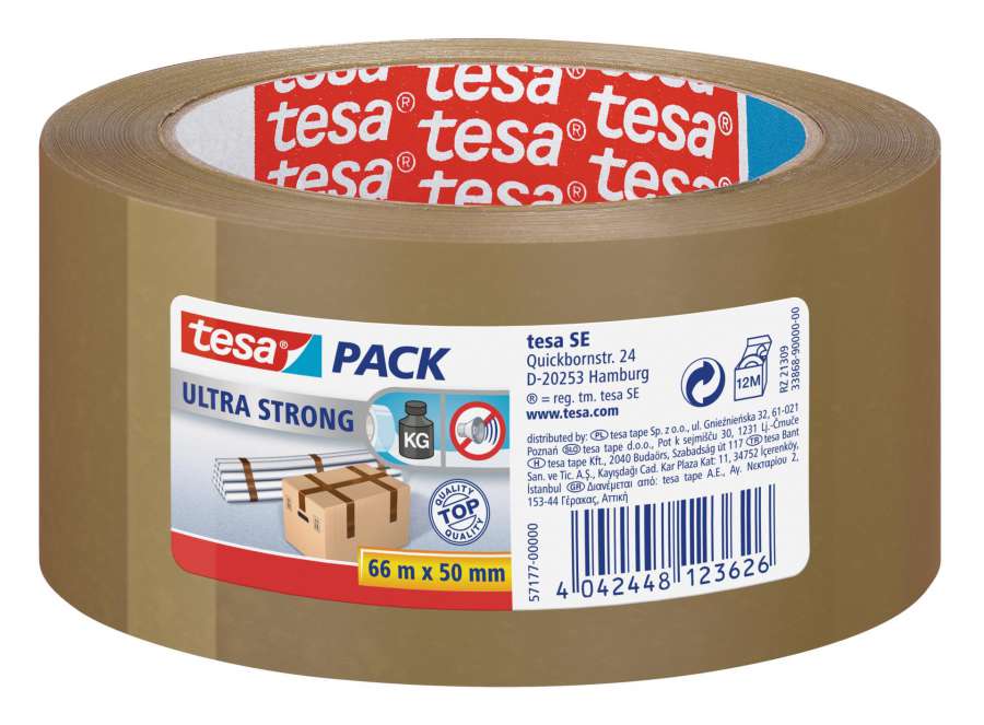 Balicí páska Tesa Ultra strong - ultra pevná, hnědá, 50 mm x 66 m, 1