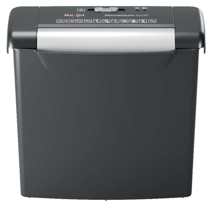 Skartovačka Rexel Momentum S206 - P2, řez na proužky 6 mm