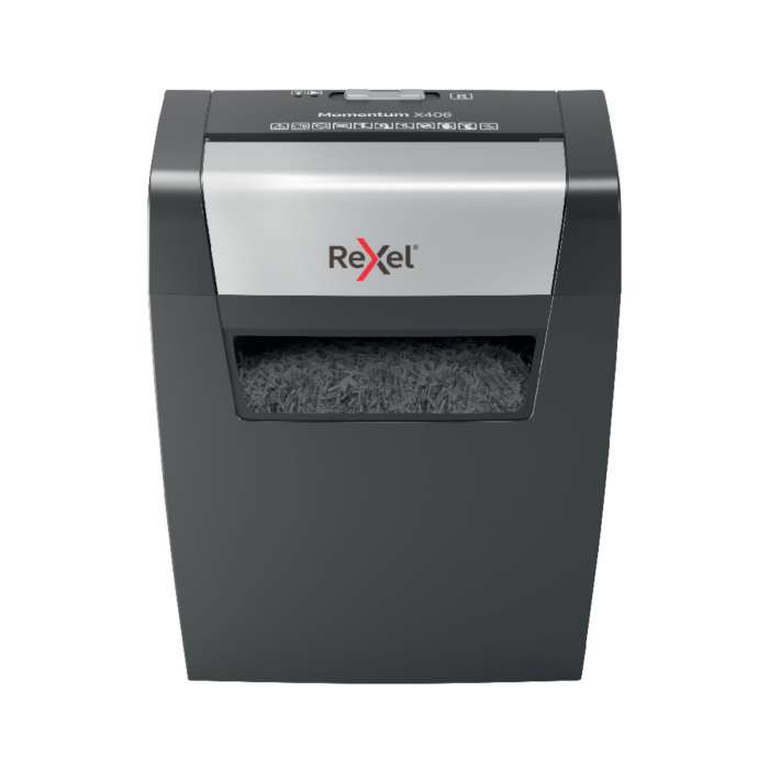 Skartovačka Rexel Momentum X406 - P4, řez na částice 4 x 30 mm