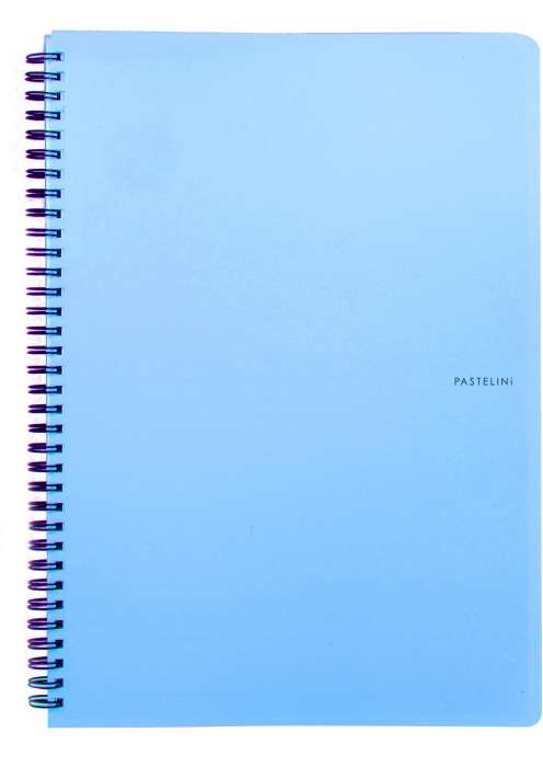 Kroužkový blok Pastelini A5, linkovaný - modrý, 60 listů